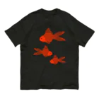 Alba spinaの金魚３匹 オーガニックコットンTシャツ