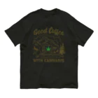 420 MUSIC FACTORYのCoffee＆Cannabis（コーヒーと大麻） オーガニックコットンTシャツ