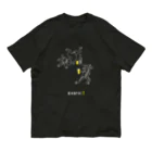 ビールとアート TM-3 Designの名画 × BEER（鳥獣戯画）白線画 オーガニックコットンTシャツ