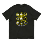 LONESOME TYPE ススの猫が世界を支配する9FACES（黄） オーガニックコットンTシャツ