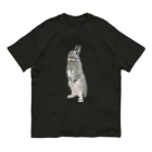 いきもの大好き！ほほえみフレンズのキョトンとするウサギ オーガニックコットンTシャツ