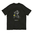 ビールとアート TM-3 Designの名画 × BEER（美人画）白線画 Organic Cotton T-Shirt