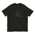 coeur.yu（クードットユー）の猫と珈琲（印刷インクカラー：ミルクティー） Organic Cotton T-Shirt