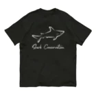 MUSEA（ミューゼア）の【黒・濃色】ゆるサメTシャツ（Shark conservation shirt） オーガニックコットンTシャツ