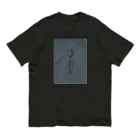 rilybiiのdark gray green blue オーガニックコットンTシャツ