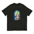 アルバトロスデザインの聖パロット教会・オカメ オーガニックコットンTシャツ