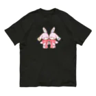 amiamihatのラブ&ラビ オーガニックコットンTシャツ