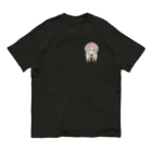 LaminaのSaluki×ベレー帽 オーガニックコットンTシャツ