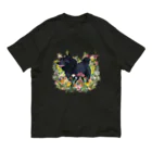 Doggie Freaksのお花畑のスキッパーキ Organic Cotton T-Shirt