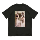 レトロ原宿のすやすや猫ちゃん オーガニックコットンTシャツ
