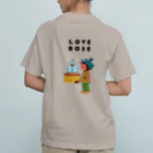 NOBLEROSEGRAFFITIのLOVE ROSE シリーズ オーガニックコットンTシャツ