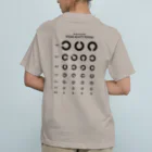 kg_shopの[★バック] Visual Acuity Testing [ブラック] Organic Cotton T-Shirt