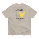 mochico_veganの《前面QR仕様》イエロー オーガニックコットンTシャツ