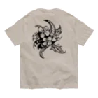 Tribal 70 Designのトライバル【花】 オーガニックコットンTシャツ