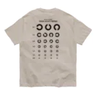 kg_shopの[★バック] Visual Acuity Testing [ブラック] オーガニックコットンTシャツ