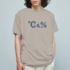vertebra33の℃＆％ オーガニックコットンTシャツ