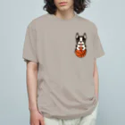 キッズモード某のバスケットボールテリア オーガニックコットンTシャツ