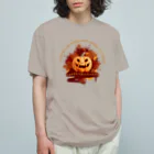 Yaya-rrのハロウィンのかぼちゃ「ジャック・オー・ランタン」 Organic Cotton T-Shirt