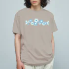 kazeou（風王）のレトロ風花(ドット)B透過 Organic Cotton T-Shirt