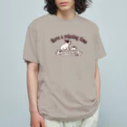 キッズモード某のコーヒーとフレンチブルドッグ(※別サイトで、ドラマ「日曜日の夜くらいは」に衣装提供された分と同じデザインです) オーガニックコットンTシャツ