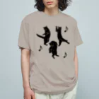 小鳥と映画館の踊るネコ Organic Cotton T-Shirt