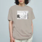 内堀深朔＠SUZURIのオーガニックコットンTシャツ【読書おじさん】 Organic Cotton T-Shirt