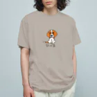 TetoTe&-てとてと-のびーぐるTしゃつ！レッド&ホワイト オーガニックコットンTシャツ