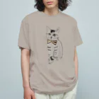 小鳥と映画館の蝶ネクタイとネコ Organic Cotton T-Shirt