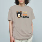 Teal Blue Coffeeのpuppy teal オーガニックコットンTシャツ