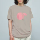 PetWORKs SUZURI Shopの桃アイコン オーガニックコットンTシャツ