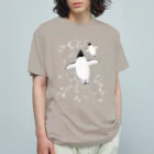 123izmの泳ぐアデリーペンギン オーガニックコットンTシャツ