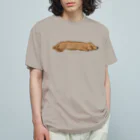 ワンこよみ時々ネコののびのびmaru オーガニックコットンTシャツ