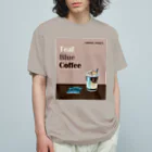 Teal Blue CoffeeのCoffee frappe オーガニックコットンTシャツ