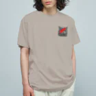 小鳥と映画館のDボウイのメイクをしたネコ Organic Cotton T-Shirt