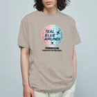 Teal Blue CoffeeのTEAL BLUE AIRLINES Organic Cotton T-Shirt