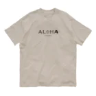 ALOHAのALOHAなプルメリア オーガニックコットンTシャツ