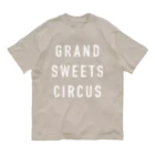 GRAND SWEETS CIRCUSの【GSCテキストロゴ】 オーガニックコットンTシャツ