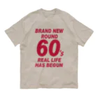 キッズモード某のROUND60 / 還暦＆アラ還を軽やかにすごすロゴ Organic Cotton T-Shirt