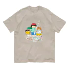 Umi Amaoto のねことまめズ オーガニックコットンTシャツ