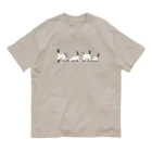 小鳥と映画館のシャム猫 白い毛バージョン オーガニックコットンTシャツ