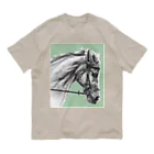 馬の絵の画家　斉藤いつみの馬の素描Tシャツ11 オーガニックコットンTシャツ