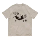 123izmの読書ねこ（黒） Organic Cotton T-Shirt