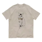 小鳥と映画館の蝶ネクタイとネコ Organic Cotton T-Shirt