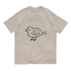 Futakawa Mayuのグッズショップの文鳥 黒 オーガニックコットンTシャツ