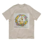 ミドニィー店のお花畑のうさぎさん Organic Cotton T-Shirt