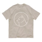 aya1のポメラニアン〈白線･円〉 Organic Cotton T-Shirt