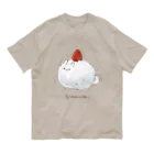 満月喫茶🌕雑貨店のふるえるうさぎいちご大福 グッズ オーガニックコットンTシャツ