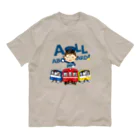 Train Kids! SOUVENIR SHOPの出発進行( All aboard ) ! オーガニックコットンTシャツ