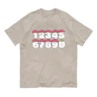 9bdesignのスシ・ナンバーズ オーガニックコットンTシャツ