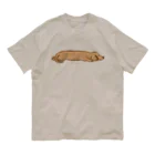ワンこよみ時々ネコののびのびmaru オーガニックコットンTシャツ